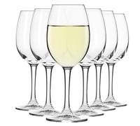 Krosno | Lot de 6 verres à vin blanc de 270 ml | Collection Elite | Verre en cristal sans plomb | Design simple | Forme classique | Idéal pour les réceptions et les fêtes | Passe au lave-vaisselle