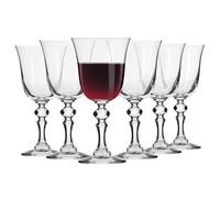 Krosno Petite Verre à Vin Rouge | Lot 6 Verres | 220 ml | Krista Collection | Parfait la Maison, Les Restaurants, Les Fêtes | Lavable au Lave-vaisselle