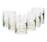 Krosno Summer Time Verre à Eau Cocktail Coca Cola Mojito Jus Thé Boisson Gazeuse - Lot de 6 Verres - 300 ml - Collection Deco