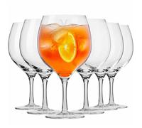 Krosno Verre à Cocktail Gin & Tonic et Eau en Cristal - Lot de 6 Verres 700 ml - Collection Harmony - Lavable au Lave-Vaisselle