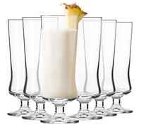 Krosno Verre à Cocktail Pina Colada en Cristal - Lot de 6 Verres - 300 ml - Collection Avant-Garde - Lavable au Lave-Vaisselle