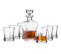 Krosno Verre à Whisky avec Carafe - Lot de 6 Verres - 360 ml - Carafe - 500 ml - Collection Signature - Lavable au Lave-Vaisselle