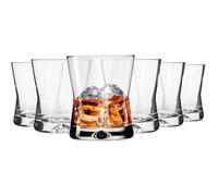 Krosno Verre à Whisky - Lot de 6 Verres - 360 ml - Whisky Cadeau Homme - Collection X-Line - Lavable au Lave-Vaisselle