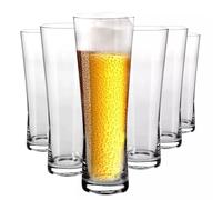 Krosno Verres à bière hauts Mixology | Ensemble de 6 | 6 x 500 ML | Sablier | Moderne | Verre sans plomb | Résistant aux rayures | Parfait pour la maison, les restaurants et les fêtes