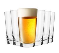 Krosno Verres à Bière Lot de 6, 590 ml, Collection Pure | Verres classiques pour bières artisanales, blanche, pils, lager, Cristal sans plomb, Compatibles lave-vaisselle, Idée cadeau