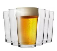 KROSNO | Verres à bière Nonic | Lot de 6 x 500 ml | Collection Mixology | Pour lagers et stouts, anneau épaissi, fond stable | Pour fêtes et événements | Verre sans plomb | Pour lave-vaisselle