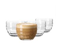 KROSNO Verres à café pour latte, cappuccino et flat white, lot de 4, 340 ml, collection Coffee Moments - Cristal sans plomb - Verres larges pour café, compatibles lave-vaisselle