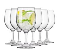 KROSNO | Verres à eau, jus et boissons | Lot de 6 x 250 ml | Collection Servo Line | Forme classique | Forme simple | Universel | Verre bas | Cristal sans huile | Pour lave-vaisselle