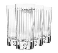 Krosno - Verres à Eau, Jus et Cocktails 300 ml - Lot de 4 - Collection Saga - Verre en Cristal - Fait Main, Taillé - Idéal comme Cadeau