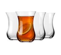 KROSNO Verres à thé et espresso doppio, lot de 4, 120 ml, collection Tea Moments - Cristal sans plomb - Verres élégants pour boissons chaudes, compatibles lave-vaisselle