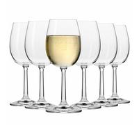 Krosno - Verres à Vin Blanc 280 ml - Lot de 6 - Collection Pure - Cristal Sans Plomb - Silhouette Élancée et Classique