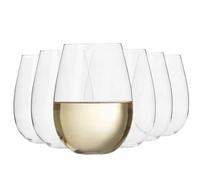 Krosno - Verres à Vin Blanc 550 ml - Lot de 6 - Collection Harmony - Cristal Sans Plomb - Design Élégant et Moderne