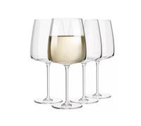 KROSNO Verres à Vin Blanc Lot de 4, 650 ml, Collection Modern | Verre à vin rouge, rosé, chardonnay, cocktail, Verrerie élégants, Cristal sans plomb, Compatibles lave-vaisselle, Idée cadeau