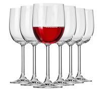 Krosno Verres à vin blanc & rouge GEMA | Lot de 6 | 340 ml | Pour la maison, les restaurants et les fêtes | Compatible lave-vaisselle | Cristal sans plomb