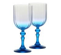 Krosno Verres à vin dégradés pour vin rouge et blanc, mocktails, eau avec pied coloré - 300 ml lot de 2 - cristal sans plomb - lavables au lave-vaisselle - collection Celebration Moments