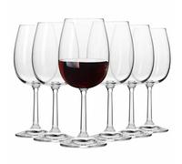 Krosno - Verres à Vin Rouge 390 ml - Lot de 6 - Collection Pure - Cristal Sans Plomb - Design Élégant et Style Intemporel