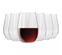 Krosno Verres à Vin Rouge, lot de 6, 670 ml, Collection Harmony | Pour vin rouge eau jus et cocktails, Grand calice, Cristal sans plomb, Base stable