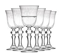 Krosno - Verres à Vodka 60 ml - Lot de 6 - Collection Krista Deco - Cristal Sans Plomb - Design Classique avec Motif Transparent
