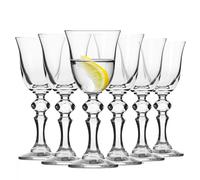 Krosno - Verres à Vodka, Shots et Liqueurs 60 ml - Lot de 6 - Collection Krista - Cristal Sans Plomb - Design Classique et Finition Élégante