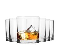 KROSNO | Verres à whisky, boissons et eau | Lot de 6 x 250 ml | Collection Balance | Verre sans plomb | Design simple et classique | Pour fêtes et fêtes | Lave-vaisselle