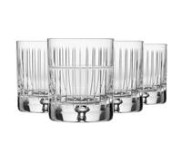 Krosno - Verres à Whisky, Bourbon et Scotch 250 ml, Lot de 4 - Collection Saga - Verre en Cristal, Taillés - Faits à la Main - Idéal comme Cadeau