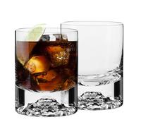 KROSNO | Verres à whisky et scotch | Lot de 2 x 300 ml | Collection Perfect Serve Iceberg | Production à la main | Estampage efficace | Fond épais | Cadeau | Verre Crystalline | Lavage à la main