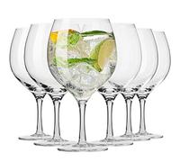 Krosno Verres ballon pour gin et eau | Lot de 6 | 700 ml | Collection Harmony | Idéal pour la maison, les restaurants et les événements | Compatible lave-vaisselle | Cristal sans plomb