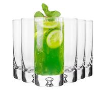 KROSNO | Verres pour eau, boissons, jus et boissons | Lot de 6 x 300 ml | Collection Lagrima | Forme classique | Verre Crystalline sans plomb | Vessie ouverte dans le fond | Passe au lave-vaisselle