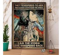 Krouterebs Plaque en métal vintage en métal avec inscription « Camping Tattoo Girl They Whispered to Her » - 30,5 x 40,6 cm