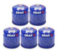 KROWN Lot de 5 bouteilles de gaz 190 g, cartouche avec système de verrouillage, limiteur de fuites pour réchaud de camping, butane-propane