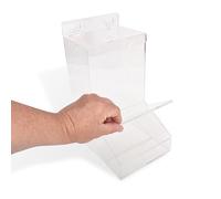 KROYBE Distributeur de bouchons d'oreille - Support mural ou en acrylique avec couvercle Accessoires, jouets, condiments, bonbons - Complet avec autocollants descriptifs