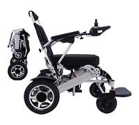 KRQDBCZ Fauteuil Roulant Électrique Léger Deluxe Aide à la Mobilité Électrique Double Moteurs Double Batterie Portable - Fauteuil Roulant Électrique