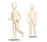 KRQDBCZ Mannequin pour Enfant à Corps Flexible, réaliste de 1 à 14 Ans pour la Couture, avec Socle en métal, pour Chambre ou Studio, 3 Ans (3Yearold)