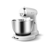 KRQDBCZ Mélangeur à pâte, Robot sur Socle, mixeur électrique de Cuisine avec Crochet à pâte, Fouet, mixeur Alimentaire de 3,2L 350W 5 Vitesses à tête inclinable (White)