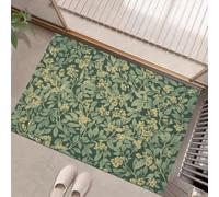 KRSAZCM William Morris Paillasson D'Entrée Discret Absorbant - 90 x 150 cm - Antidérapant -Plantez Vignes Tapis De Sol pour Entrée d'animaux Salle De Bain - Vert Sauge