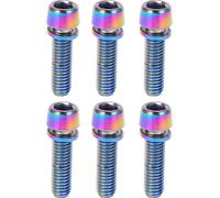 KRSCT 6PCS -Radsportschrauben mit Waschmaschinen Edelstahlschrauben für Mountain Cycle Lenkung im Lenker