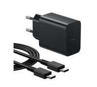 KRSEUB Chargeur Samsung 45 W avec câble de 2 m, charge rapide pour Samsung Galaxy S24 Ultra/S23 Ultra/S22/S21/S20/S9/Note 20/10/9/8/A73/A53/A52/A54, adaptateur secteur mural USBC KRSEUB