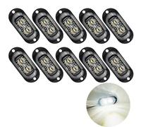 Krtopo 10X 2 LED Feux de Marquage Latéral 12 / 24V Feux De Gabarit LED Remorque Lampe 3000K LumièRe D’Avertissement Pour Camion Rv Caravane (Blanc)