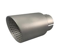 Krtopo 2,5"Entrée Embout Échappement 3,5"Sortie Maille Argent Brillant | Inox mat anti-corrosion/haute température|Réduit résistance échappement|Look sportif|Montage facile
