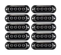 Krtopo Lot de 10 Feux de Position Latéraux à 4 LED - Feux de Gabarit pour Remorque 12-24V Clignotants Latéraux pour Remorques Camions Camping-Cars Bus Voitures Universels Étanches 3000K (Ambre/Jaune)