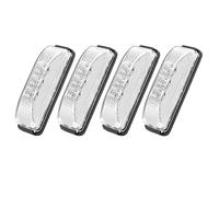 Krtopo Lot de 4 Feux de Gabarit pour Remorque à 3 LED - Feux de Position Latéraux LED 12V/24V 103mm Étanches Universels Feu Remorque pour Camion Remorque Camping-Car Bateau Poids Lourd (Blanc)