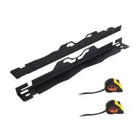 Krtopo Outil de Parallélisme avec 2 x Mètres Rubans 3m - Plaques de Parallélisme Pneus Acier Inoxydable Antirouille Mesures Rapides et Précises du Carrossage/Pincement Voitures SUV Camions (Noir)