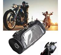 Krtopo Sac de Guidon de Moto, Ride-Grand écran Tactile de Grande capacité Petit Sac Sangle d'épaule Amovible Étanche-Moto Sac de Rangement de Fourche de Guidon Avant Conteneur 2.5L