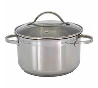 Krüger 101-024O Marmite à viande OHIO 24 cm 5,5 L couvercle en verre, argent