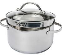 Krüger 101024 A Cocotte avec Bec Acier Inoxydable Argent 24 cm