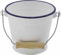 Krüger 132-14/HU MINI-seau émaillé HUSUM 14 cm 1,5 Ltr, blanc