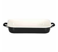 Krüger 141-32TR Poêle carrée. 32cm TRIEST Email, noir/crème (1 pièce)