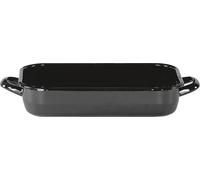 Krüger 141/40 Poêle carrée émaillée, résistante au lave-vaisselle, 40 x 27,5 x 7,5 cm, noir