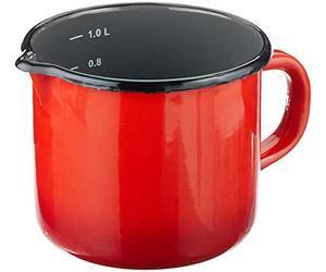 Krüger 17012 RO Rom Pot á Lait avec Bec Émail Rouge 12 cm