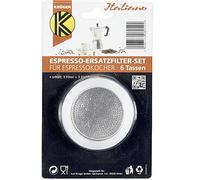 Krüger 505 Kit de filtres de rechange pour cafetière espresso pour 6 tasses, blanc/argent, 4 pièces (1 kit)